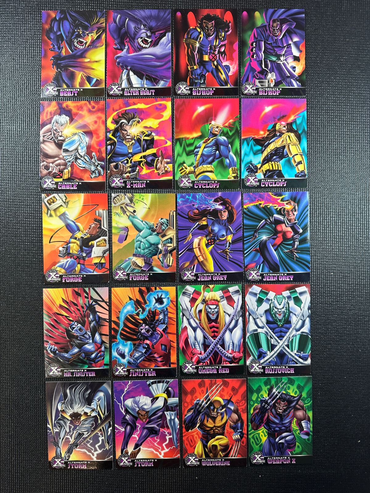 1995 Fleer Ultra X-Men Chromium - Alternate X - Complete 20 Card