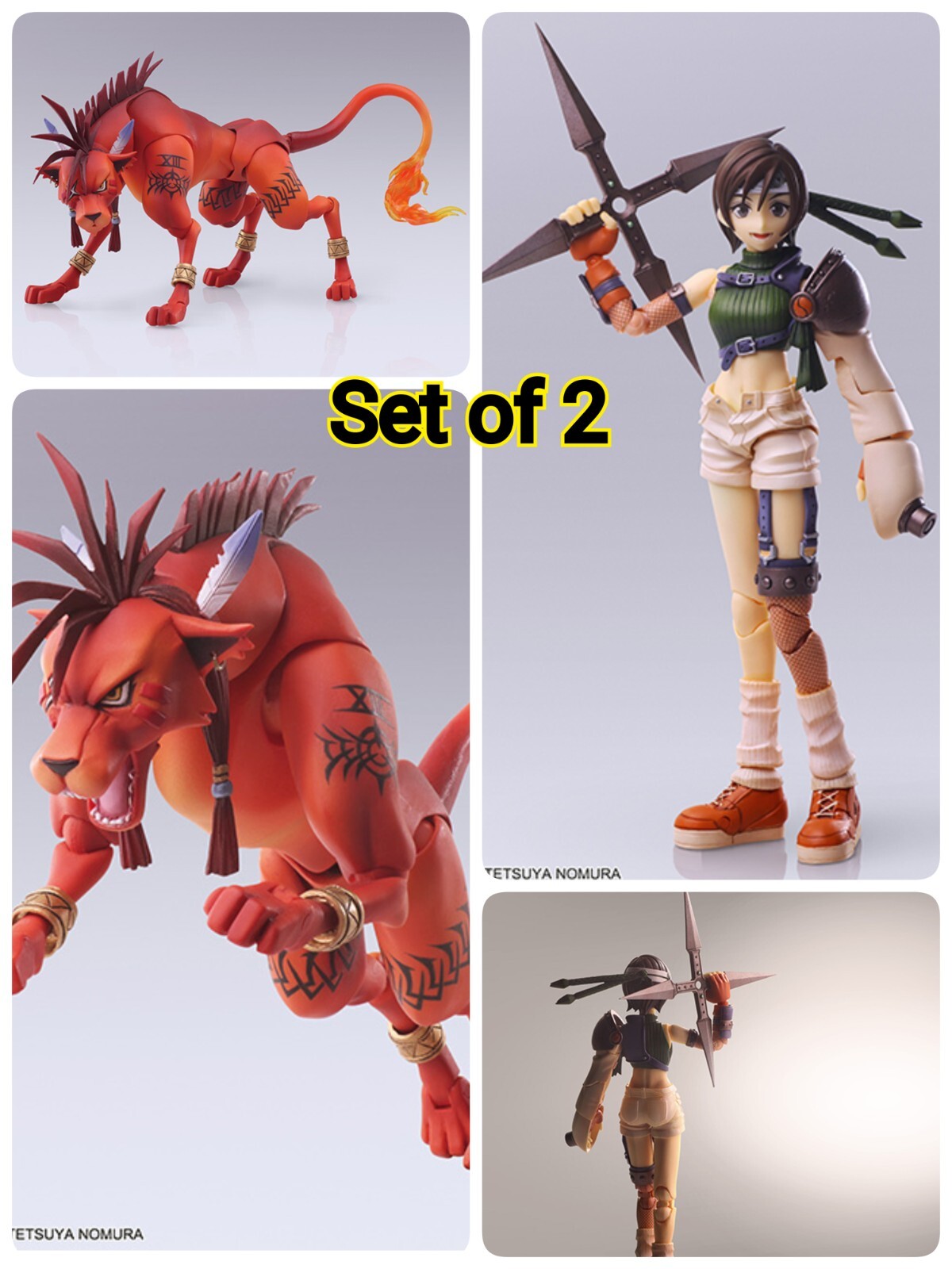 Final Fantasy VII BRING ARTS Red XIII and Yuffie Set of 2/Square