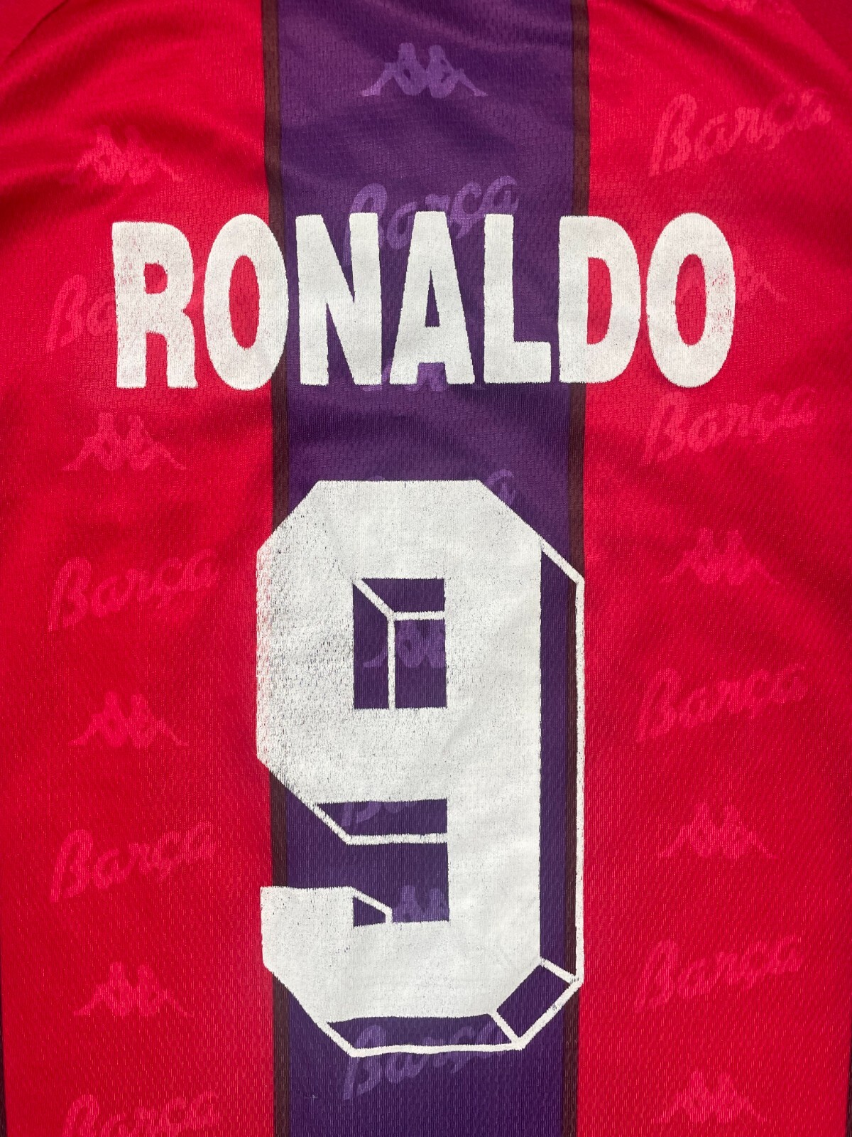 1995-97 Barcelona Ronaldo #9 Football Shirt Vintage Rare Jersey