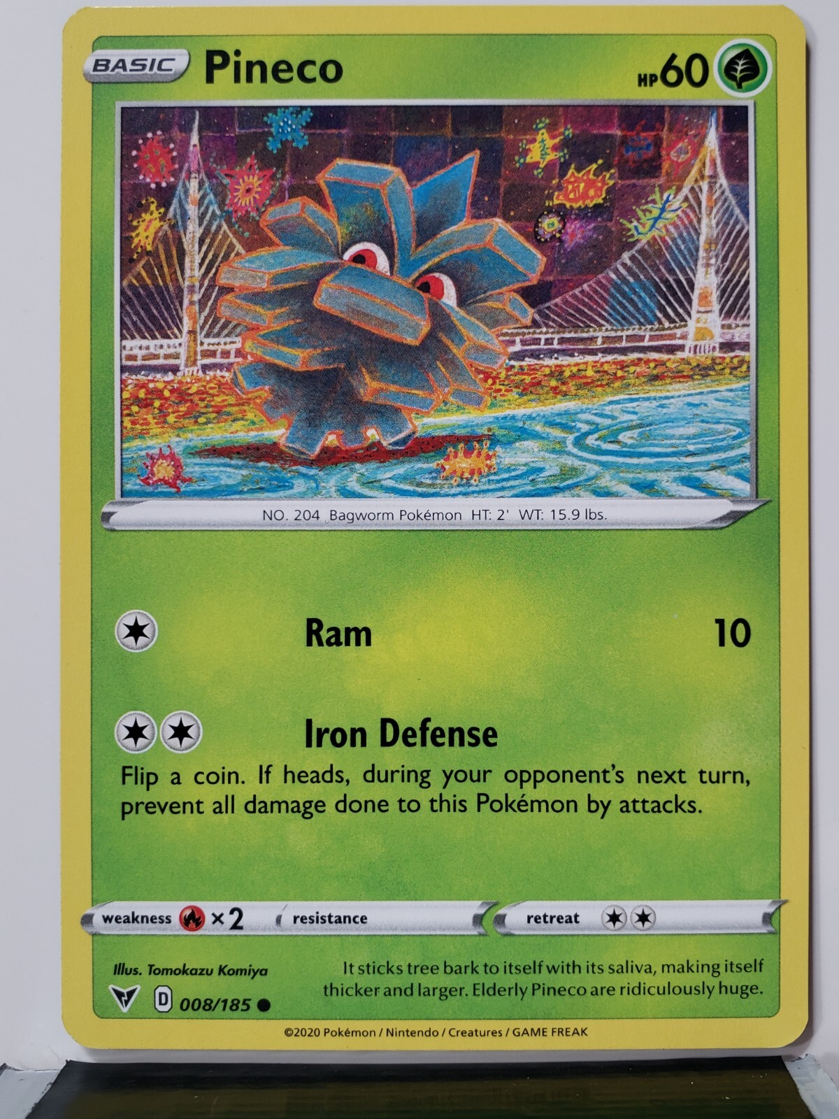 Pineco 008/185 NM / M - Vivid Voltage Pokemon Card - Tomokazu