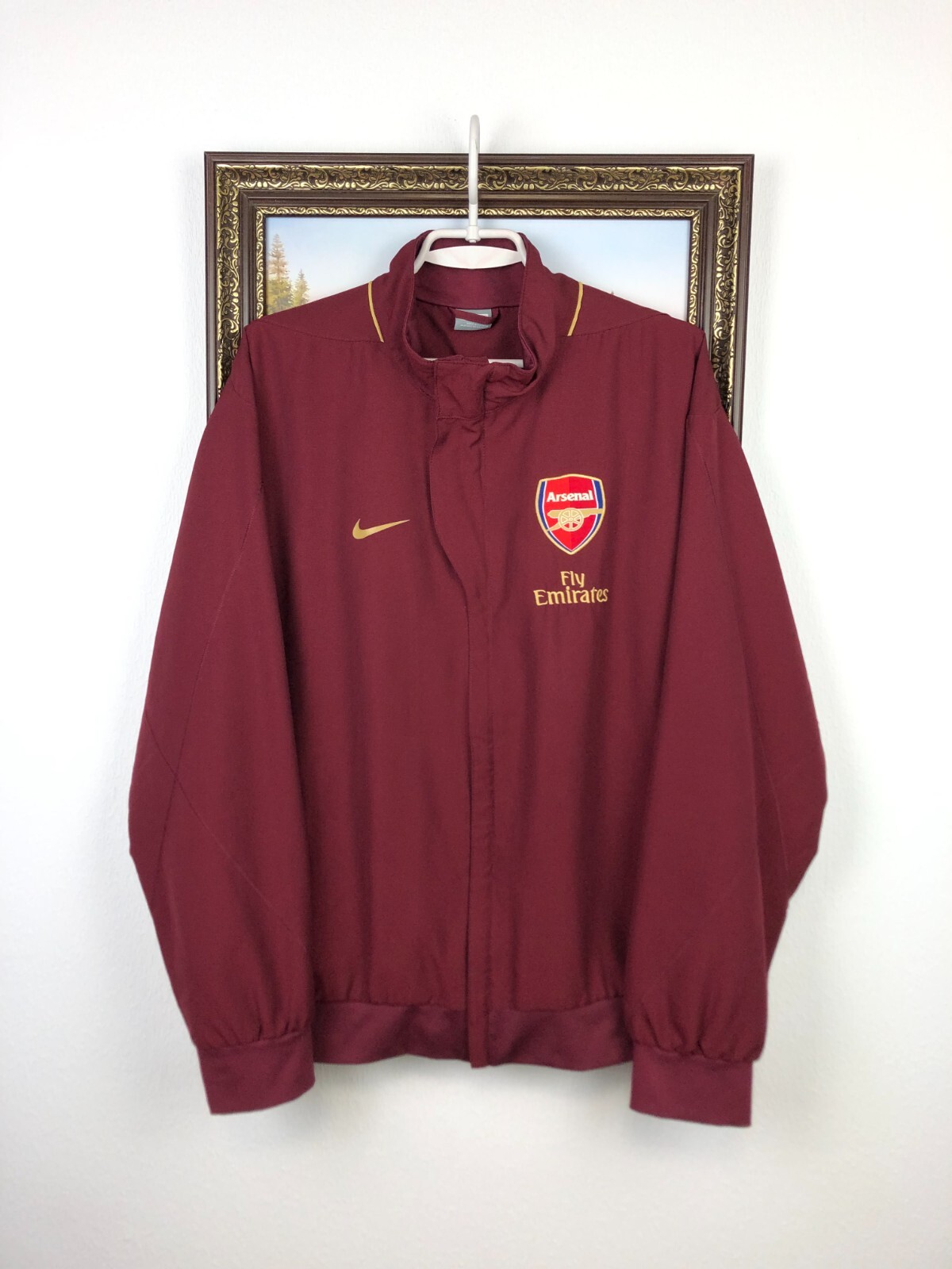Vintage Nike Arsenal Highbury Football Jacket Soccer Track Top