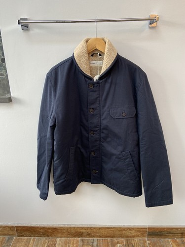 Universal Works Recycled Fleece Lined Cotton Twill Deck Jacket XL