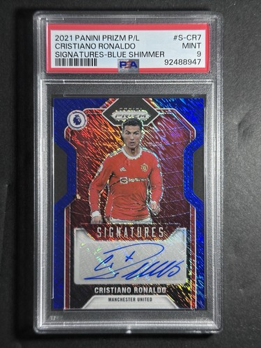 2021-22 Prizm Premier League Cristiano Ronaldo FOTL Blue Shimmer