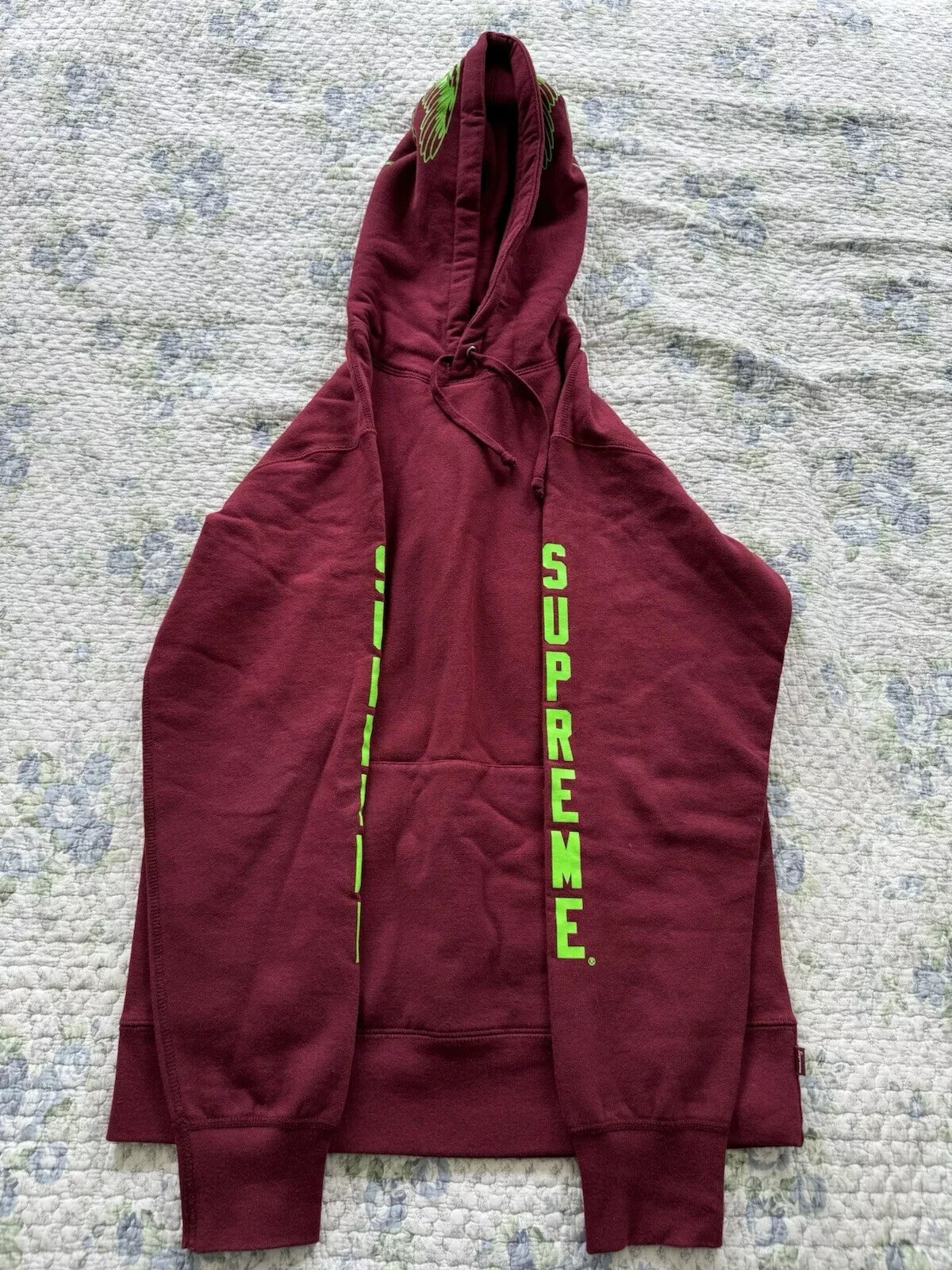 Supreme Anti Hero Hooded Sweatshirt, Burgundy, Size Large | eBay