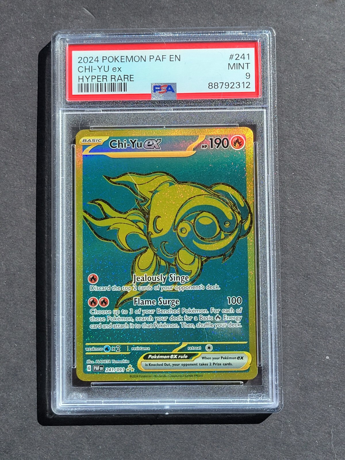 PSA 9 CHI-YU EX 241/091 - S&V PALDEAN FATES HYPER RARE HOLO - MINT
