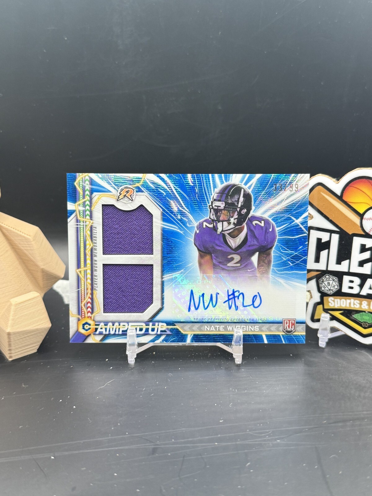 Nate Wiggins 2025 Topps Resurgence Amped Up Rookie patch Auto /99