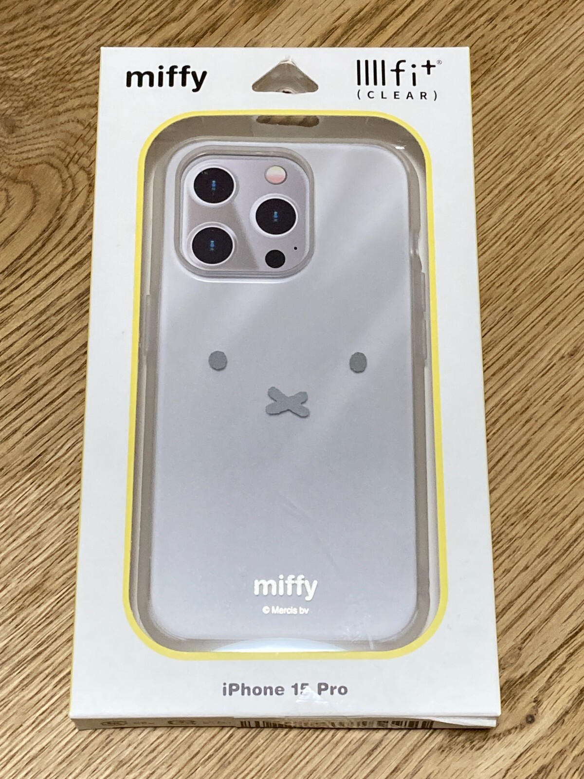 Gourmandies iPhone 15 Pro 6.1 inch Case IIIIfit Clear Miffy Face