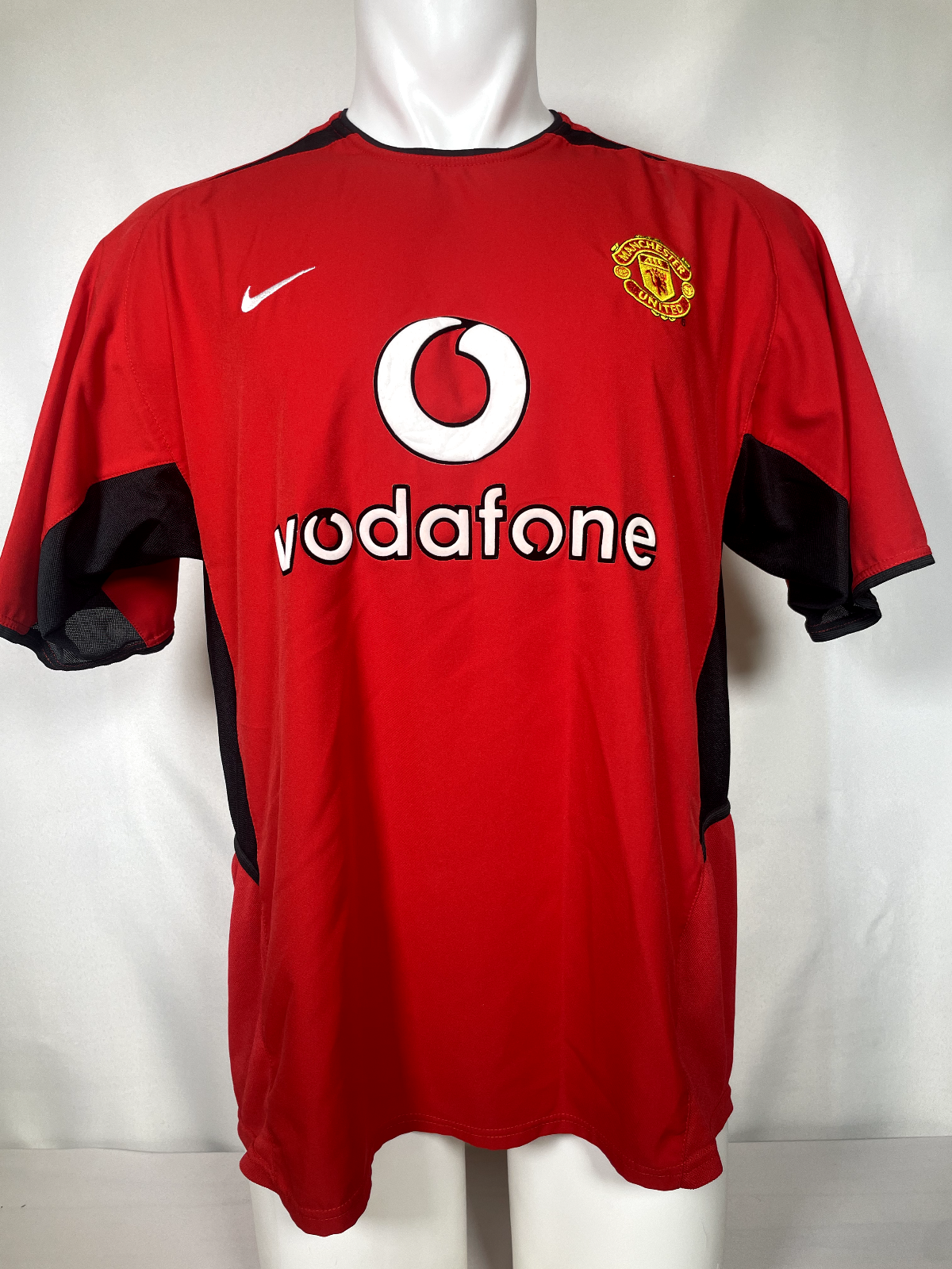 Manchester United 2002-03 NIKE Red Vodafone Home Jersey Kit Men's