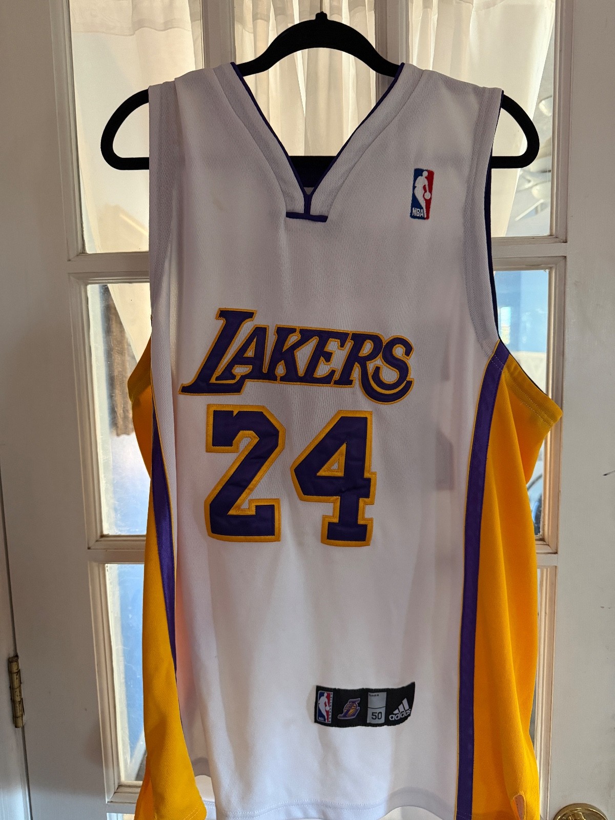 Kobe Bryant #24 Los Angeles Lakers Adidas NBA Authentics White