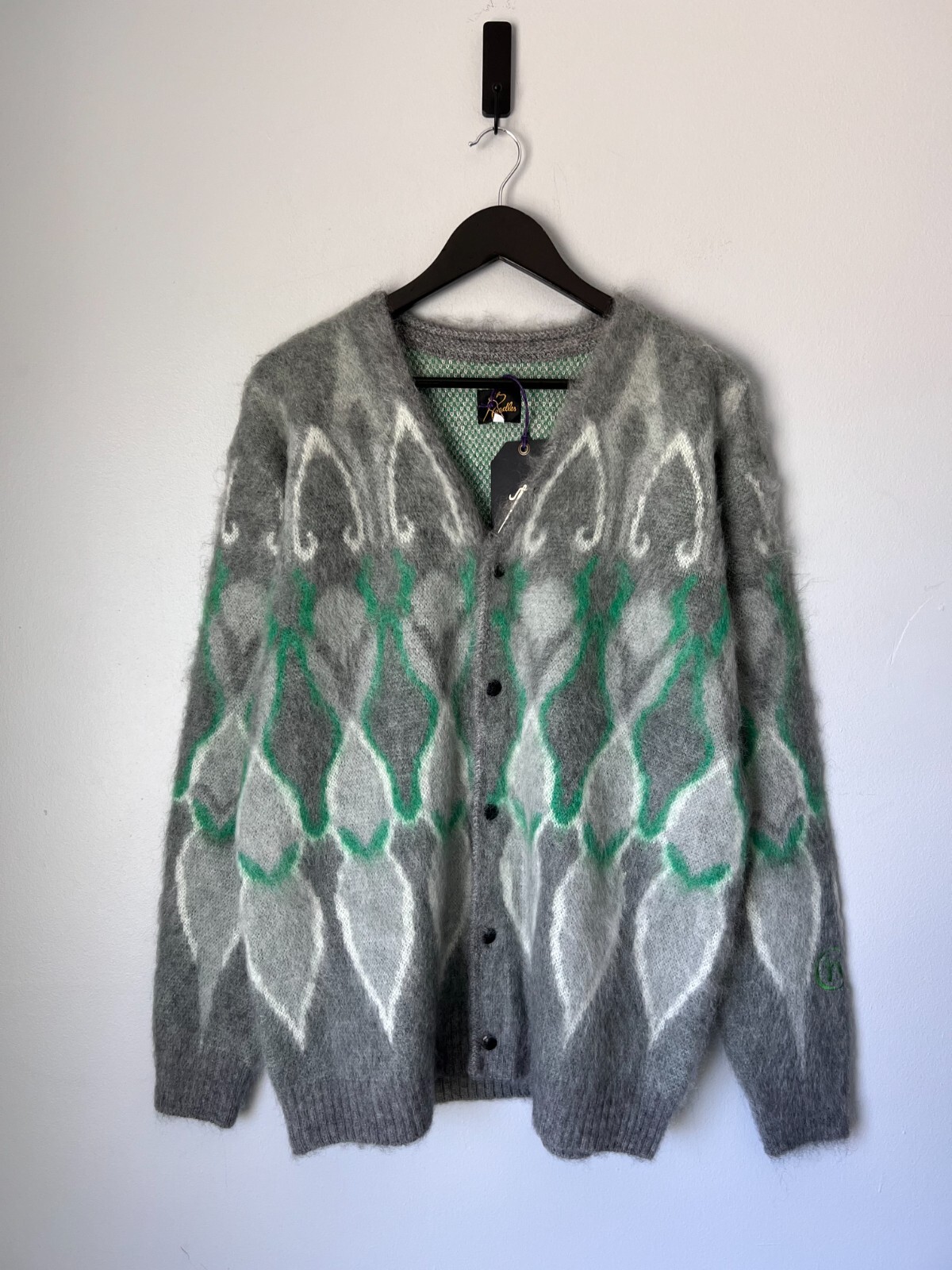 Needles x Hidden NY Psychedelic Mohair Cardigan - Size XL - Made