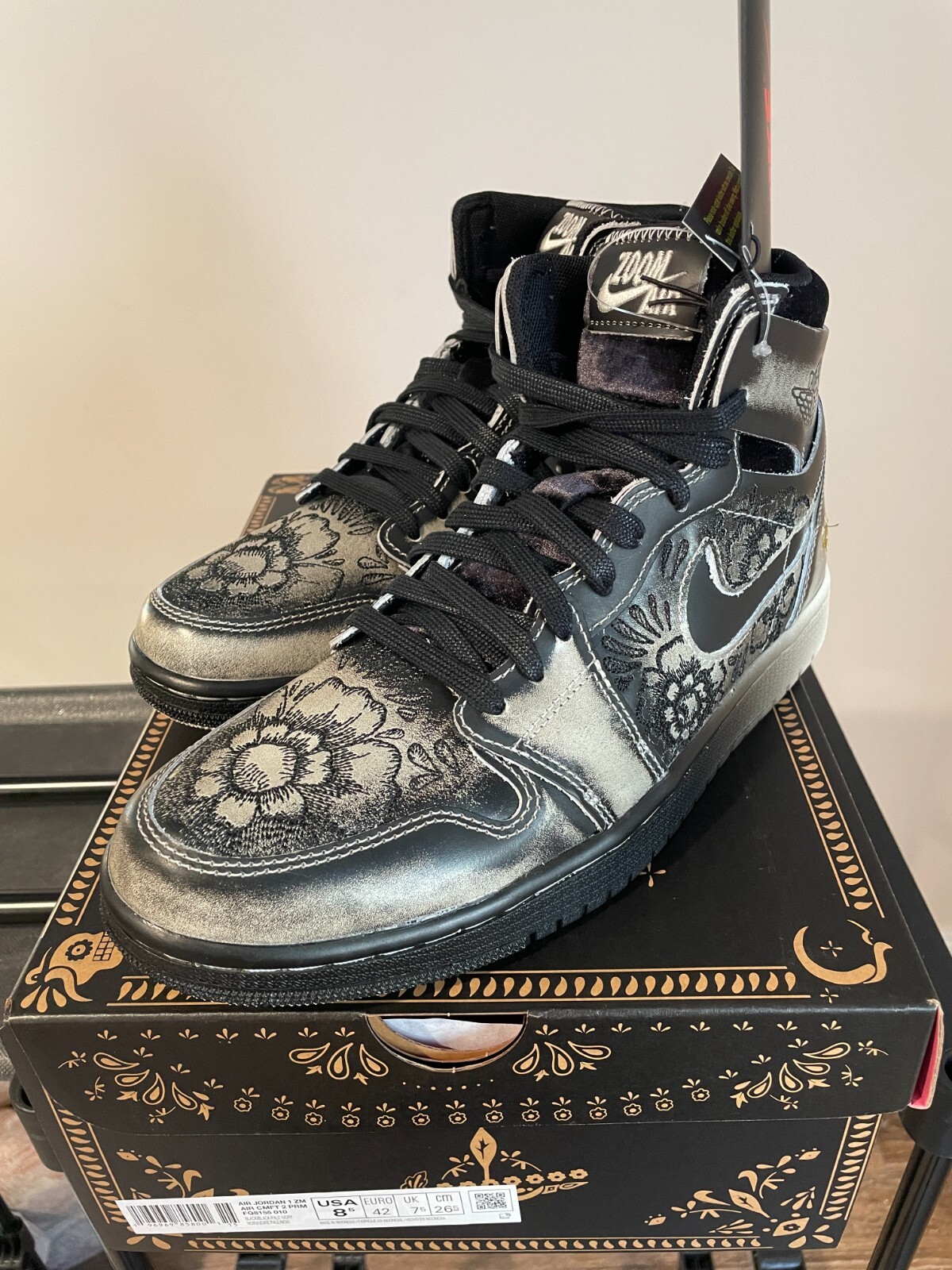 Jordan 1 High Zoom CMFT 2 Dia De Muertos Size 8.5 FQ8155-010