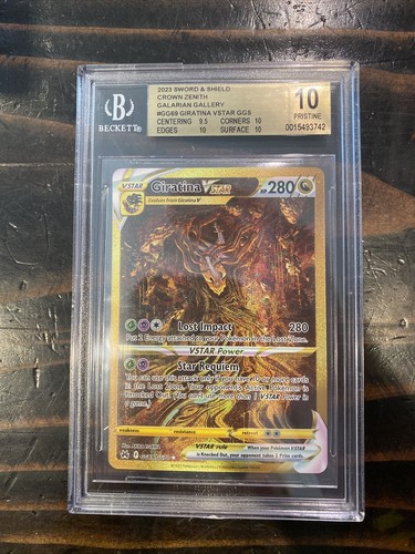 Pokémon 2023 Crown Zenith Giratina Vstar GG69/GG70 BGS 10 Pristine