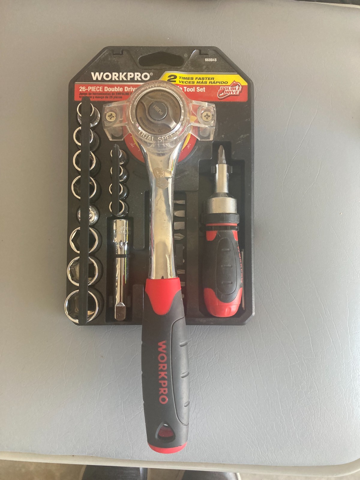 Double Drive Ratchet-NEW WORKPRO 26-Pcs Double Drive Ratchet