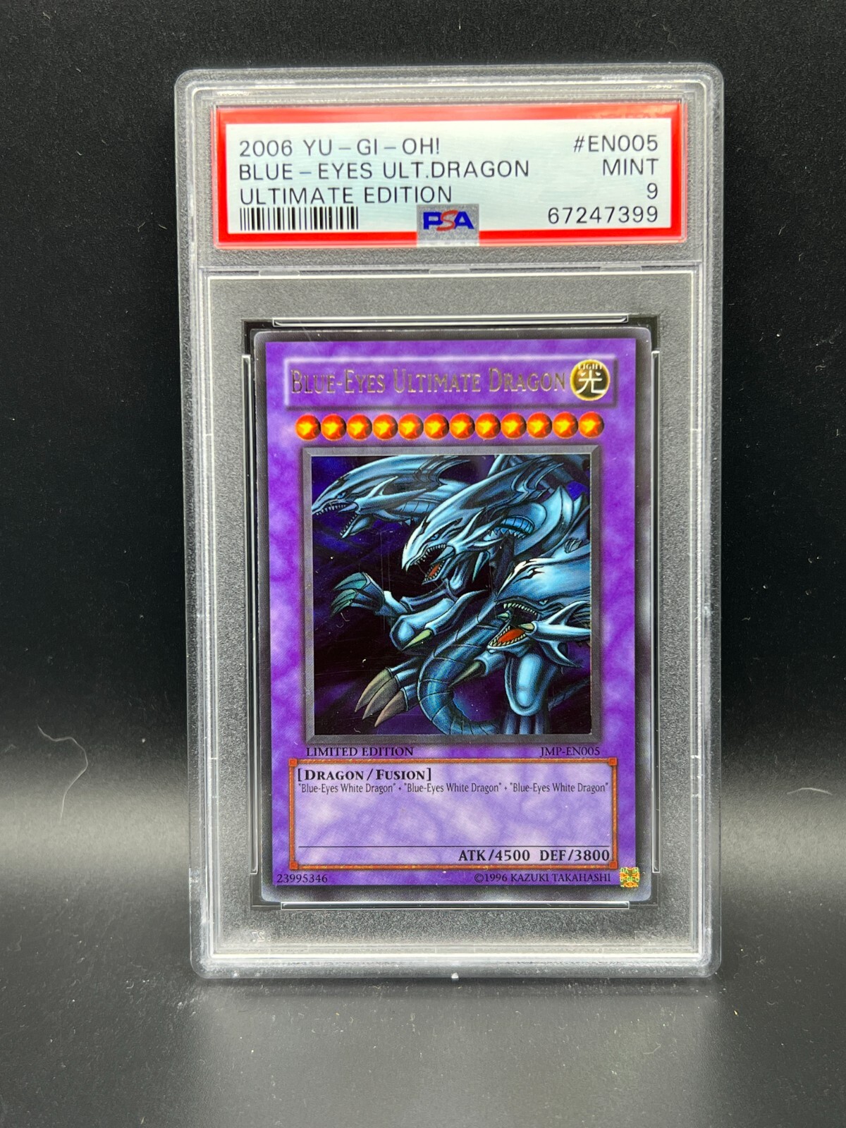Yugioh PSA 9 MINT Blue-Eyes Ultimate Dragon JMP-EN005 Ultimate