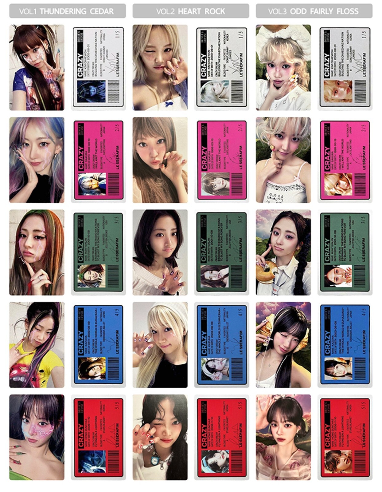 LE SSERAFIM CRAZY ALBUM OFFICIAL PHOTOCARD PC | eBay