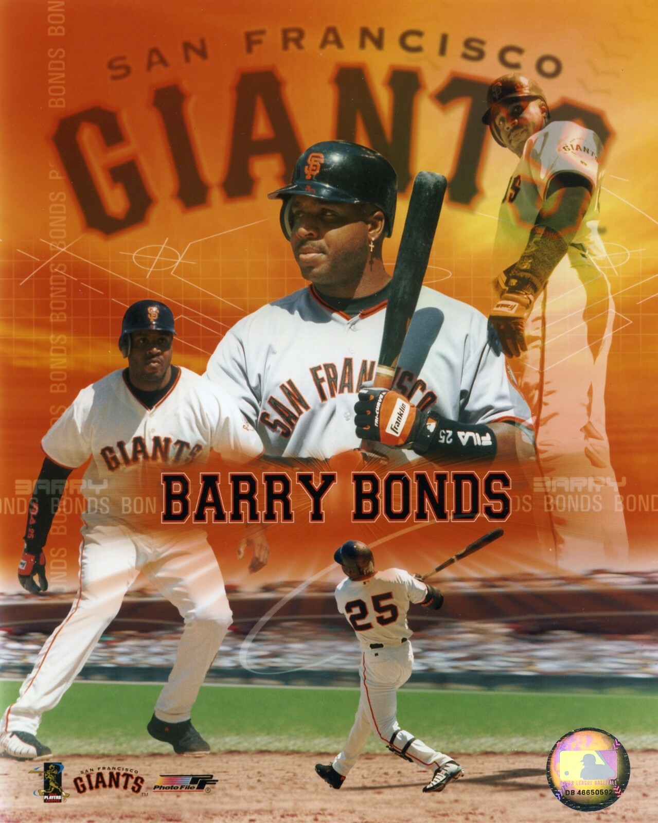 Barry Bonds San Francisco Giants Photo File Composite 8x10
