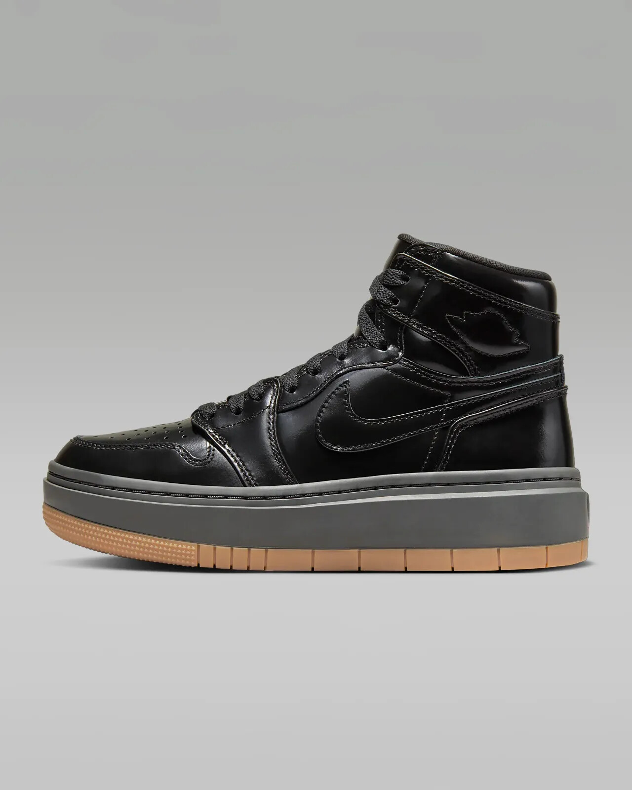 New Nike Women's Air Jordan 1 Elevate High Shoes - Black/Gum