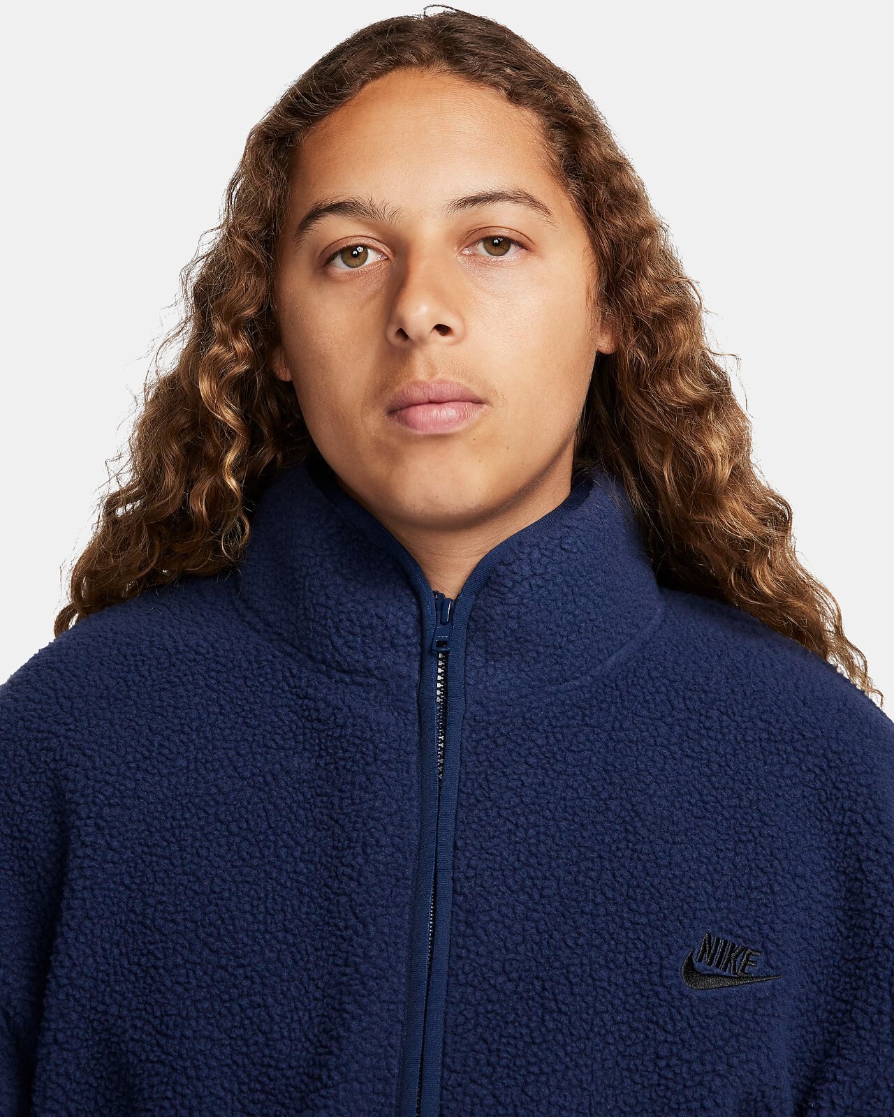 Nike Club Fleece Sherpa Winterized Full Zip Jacket Blue FB8386-410