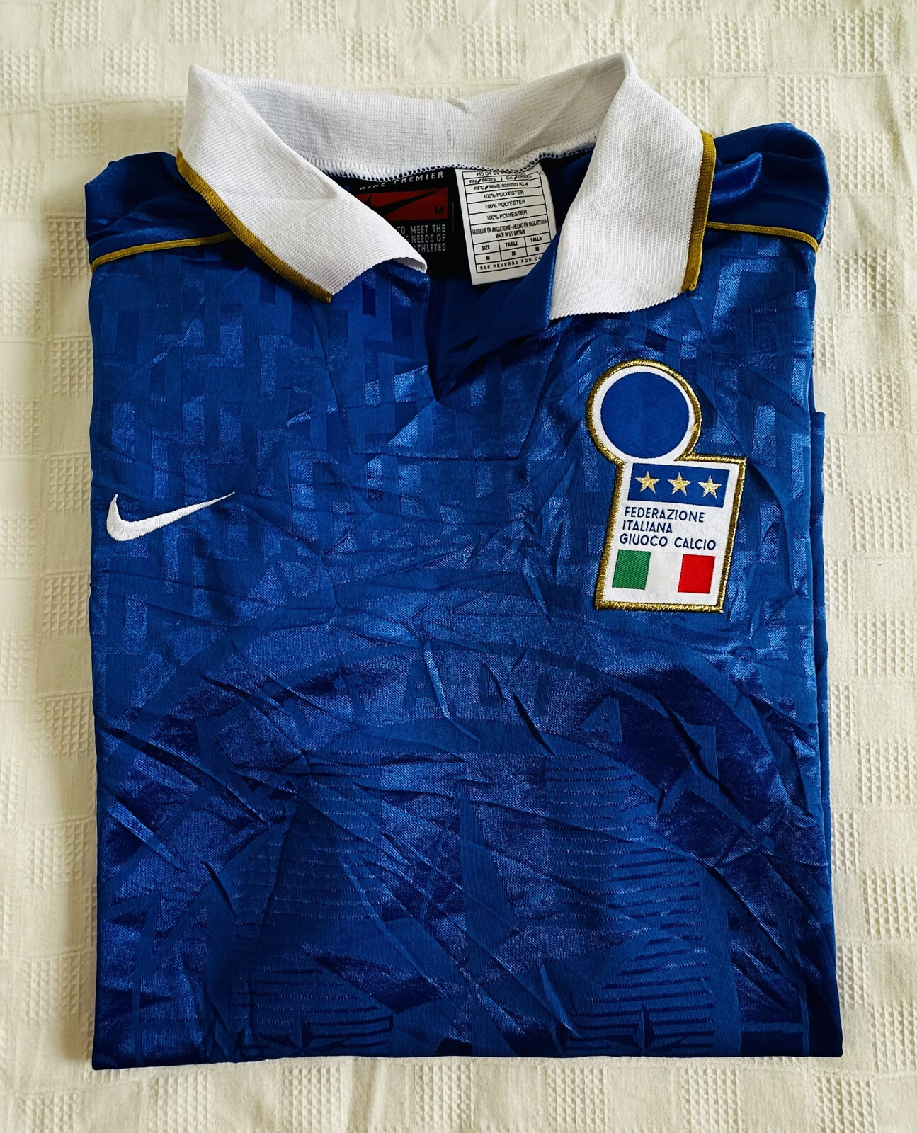 ITALY 1994-1996 Football Soccer Home Blue Vintage Shirt Jersey by