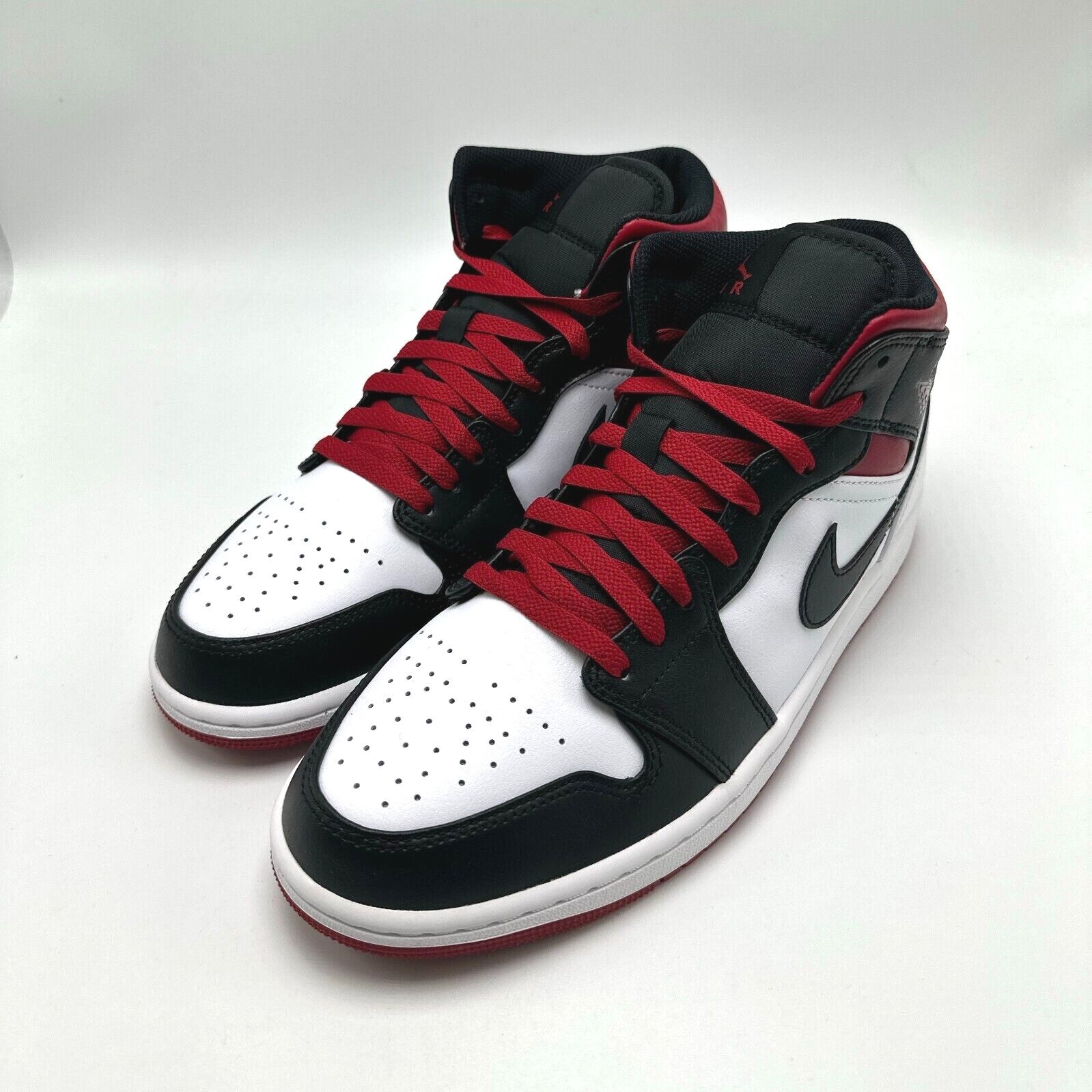 Air Jordan 1 Mid Gym Red Black Toe Men's Shoes DQ8426-106 sz 8-14