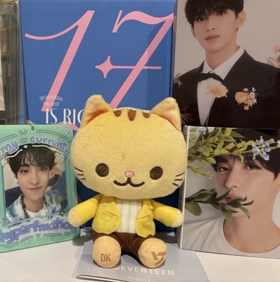 NWT Seventeen Kpop Sega WooZi Mini Plush Cat Keychain RARE Japan