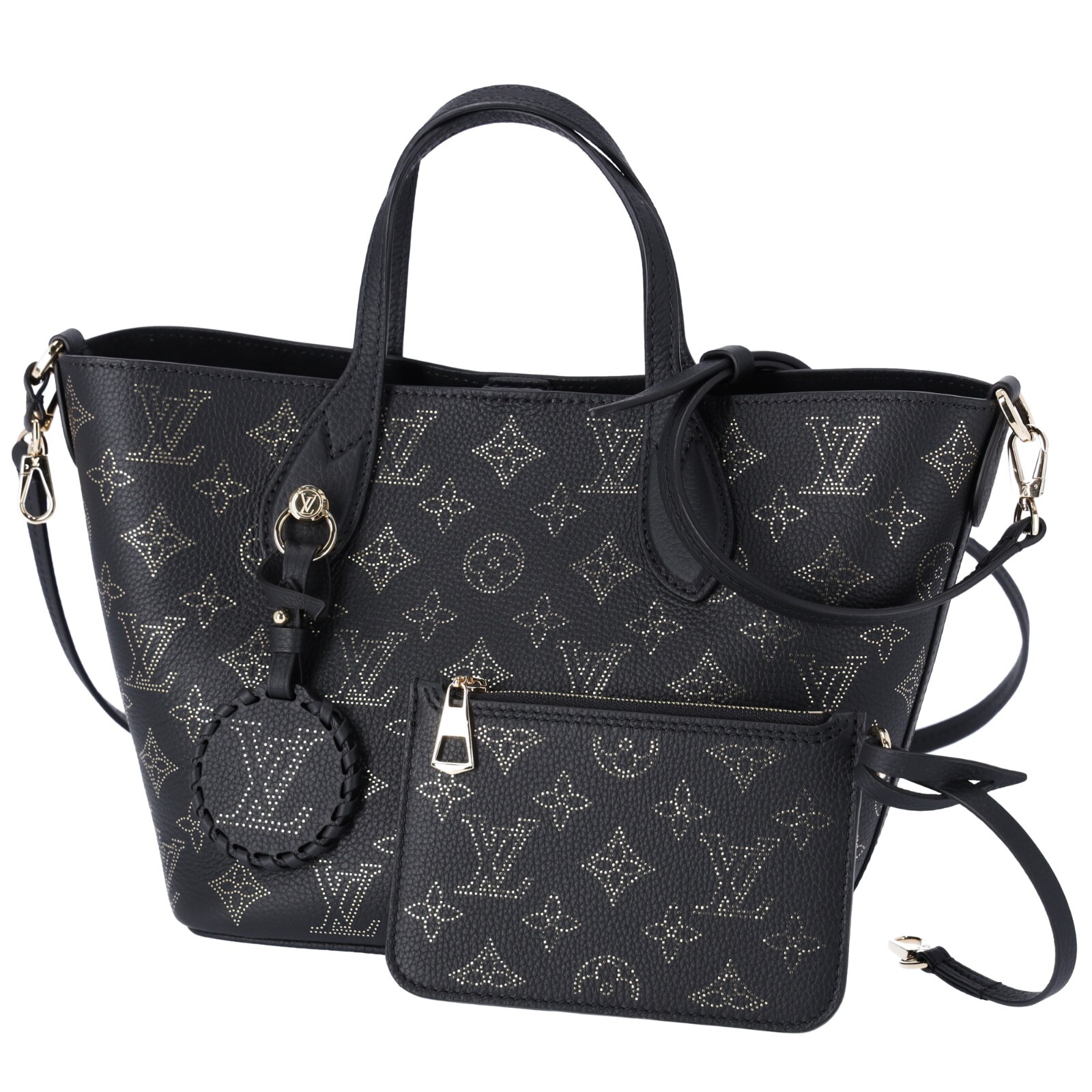 Louis Vuitton Blossom PM Monogram Mahina Noir M23393 Black Gold