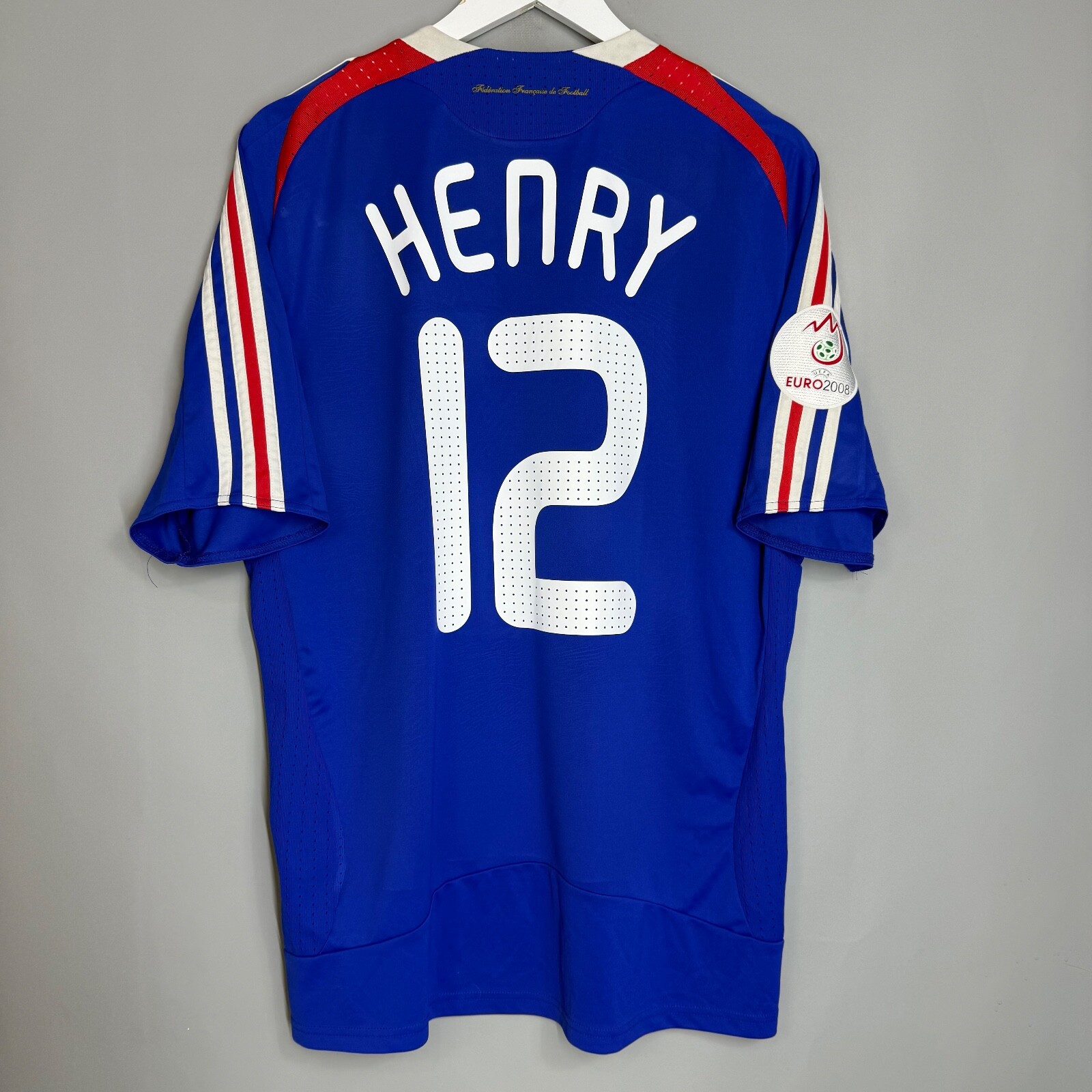 FRANCE NATIONAL 2008 2009 HOME FOOTBALL SHIRT SOCCER JERSEY ADIDAS