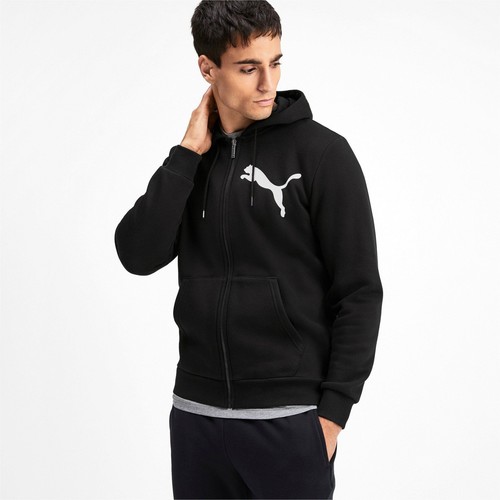 580567-01] Mens Puma BIG LOGO FULL ZIP HOODY FLEECE | eBay