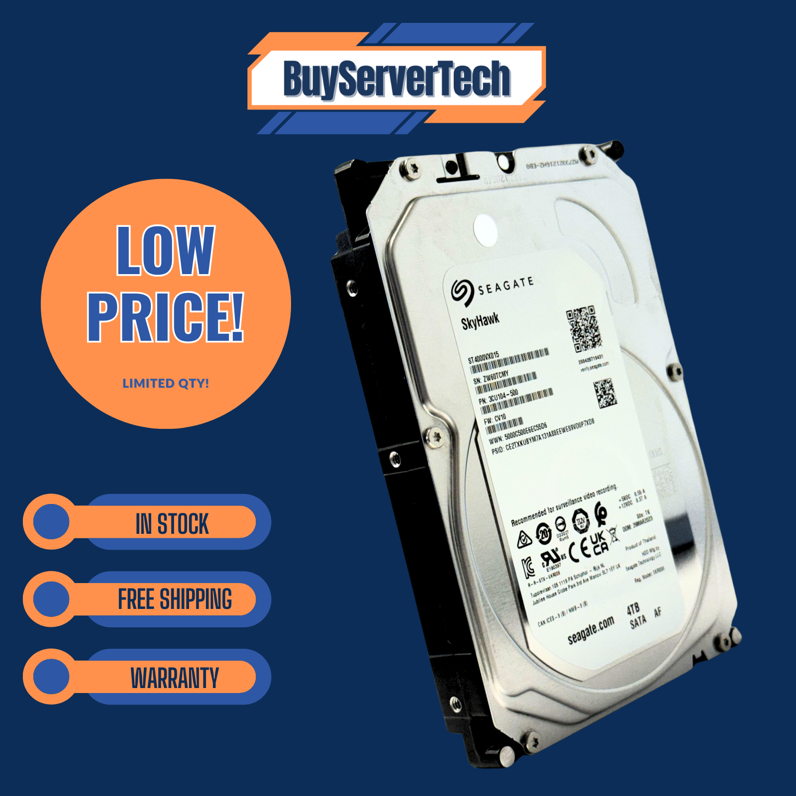 Seagate ST4000VX015 4TB 5400RPM 3.5