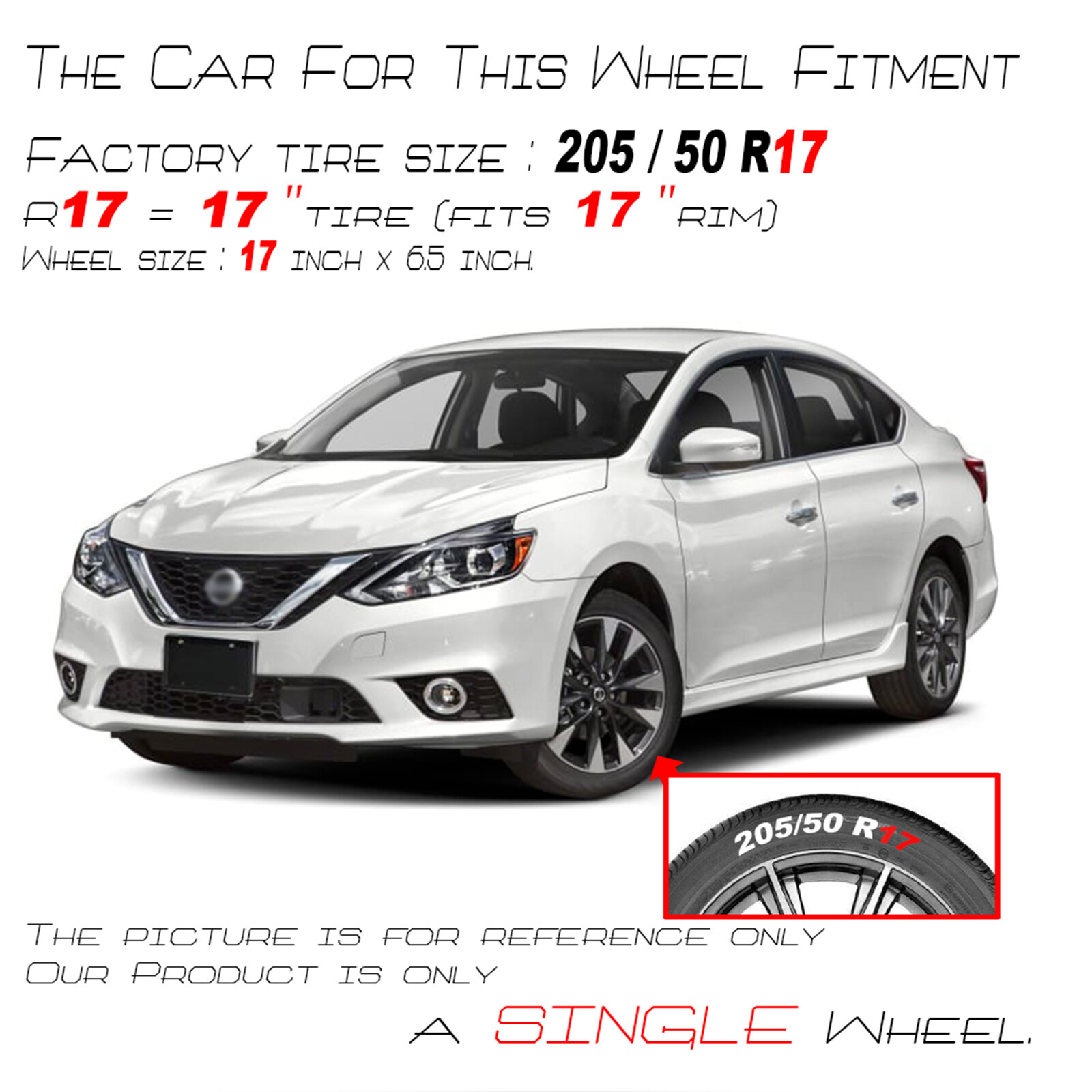For Nissan Sentra OEM Design Wheel 17
