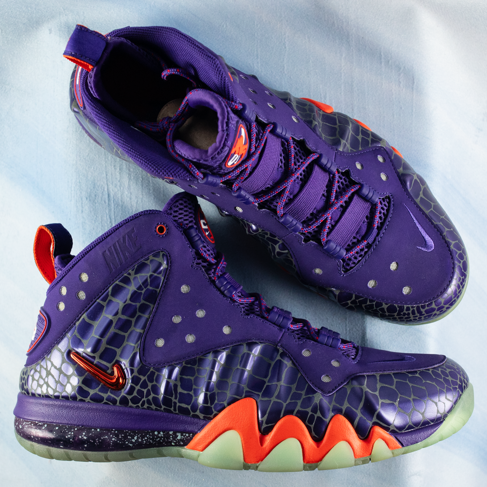 Size 10 NIKE BARKLEY POSITE MAX PHOENIX SUNS Purple Men's Shoes