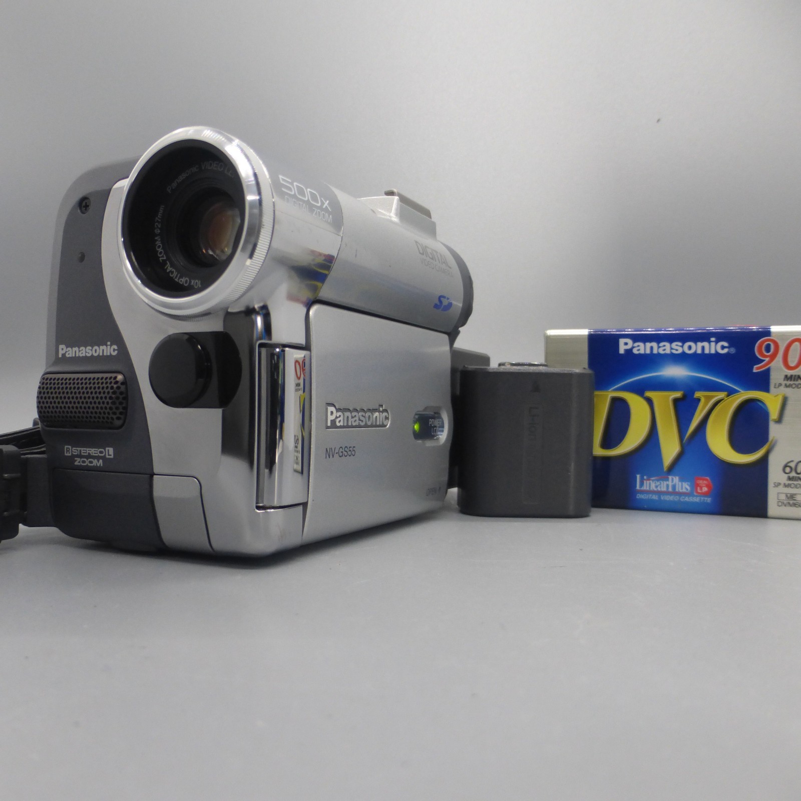 Panasonic NV-GS55 Handheld MiniDV Cassette Camcorder Silver Tested