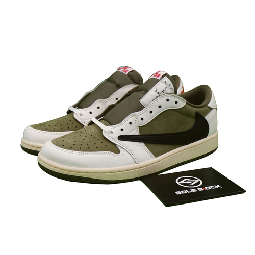 Travis Scott X Air Jordan 1 Low OG ''Medium Olive'' Black Sail Men