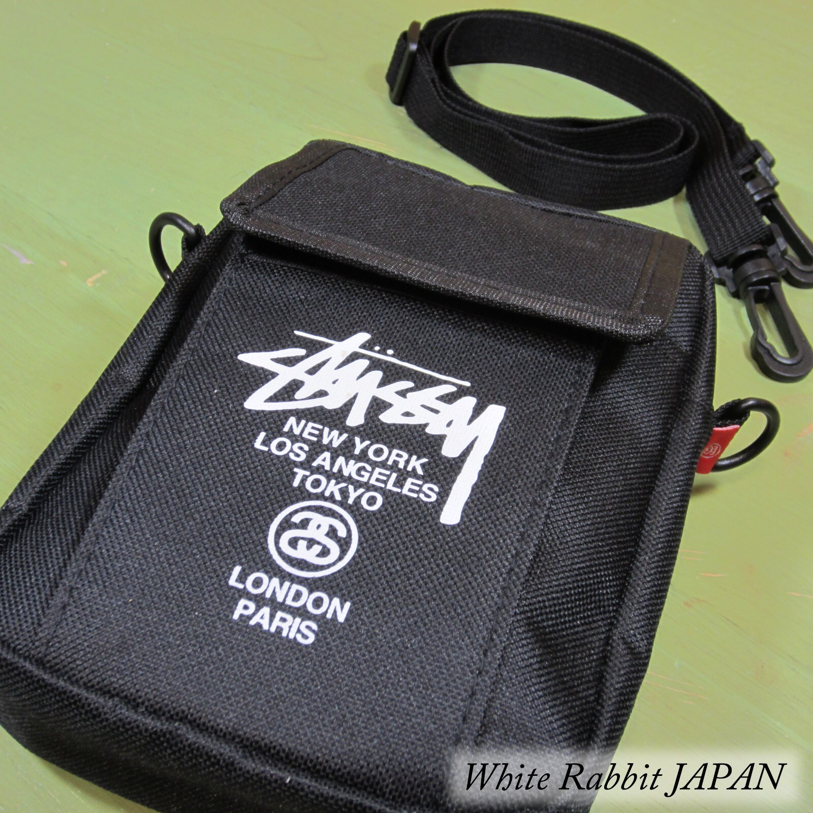 STUSSY Mini Shoulder Bag Crossbody Pochette Pouch Black smart