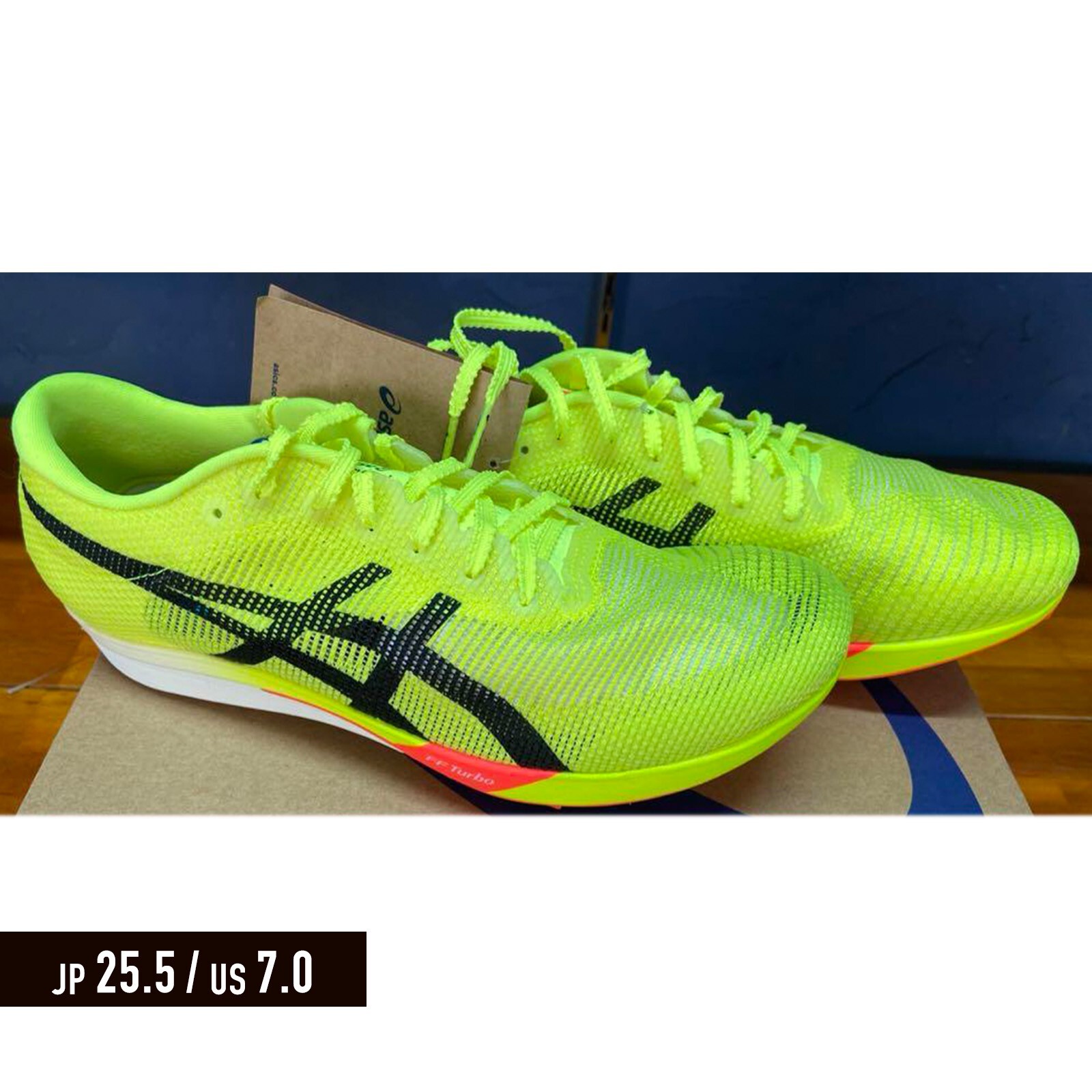 ASICS METASPEED LD 2 PARIS Safety Yellow Black JP25.5 US7 Sneakers