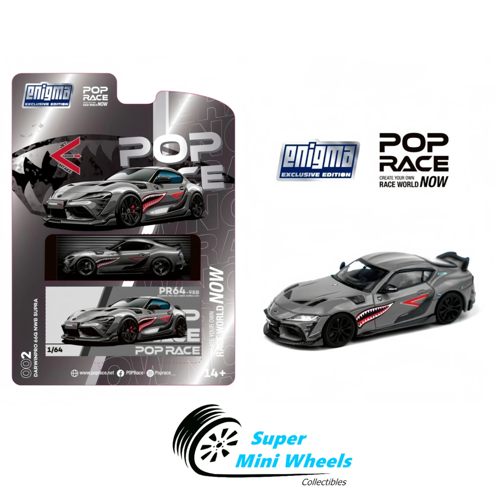 Pop Race 1:64 Darwinpro 66G NWB Supra #002 Enigma Exclusive