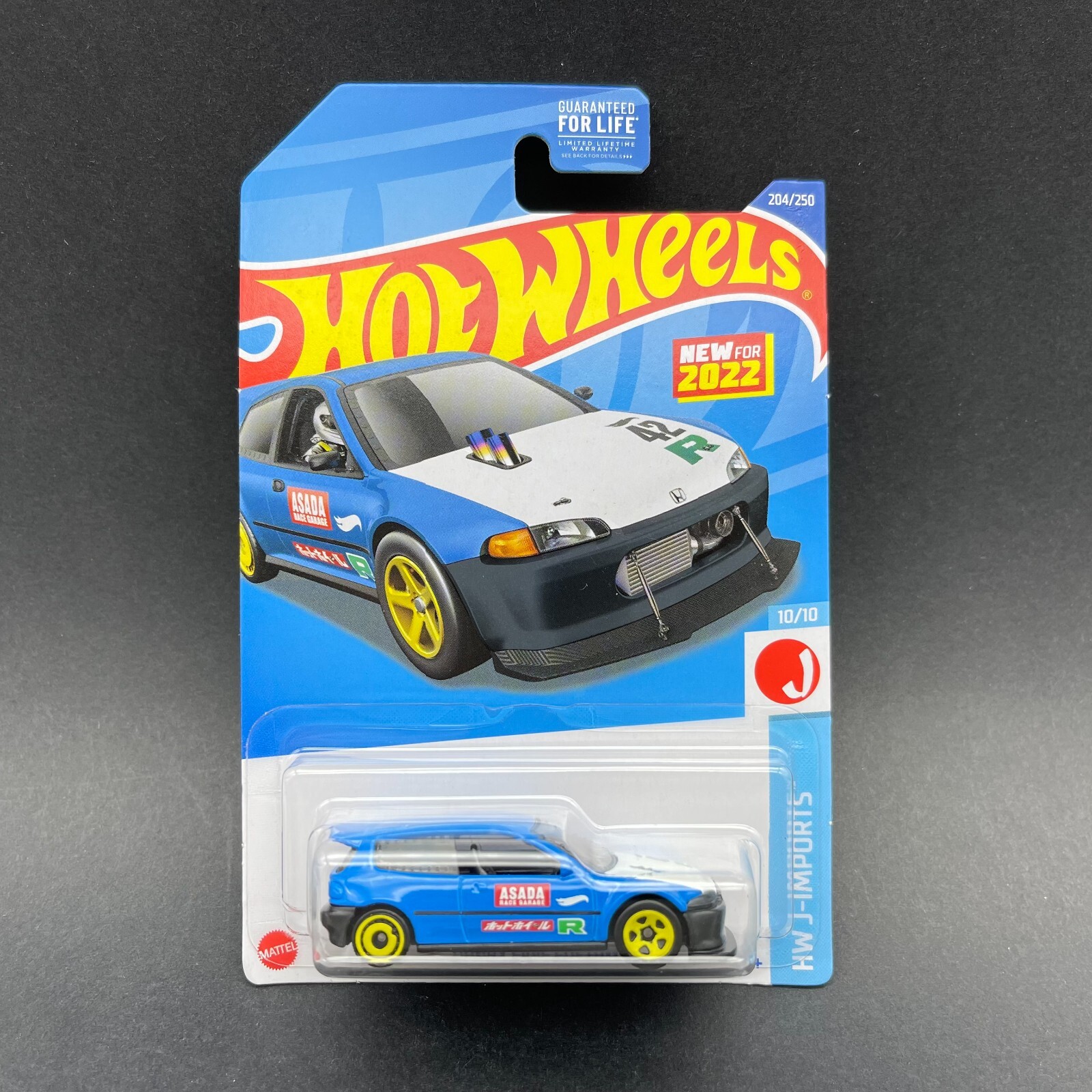 Hot Wheels J-Imports Honda Civic Custom Rally Car Blue Diecast 1