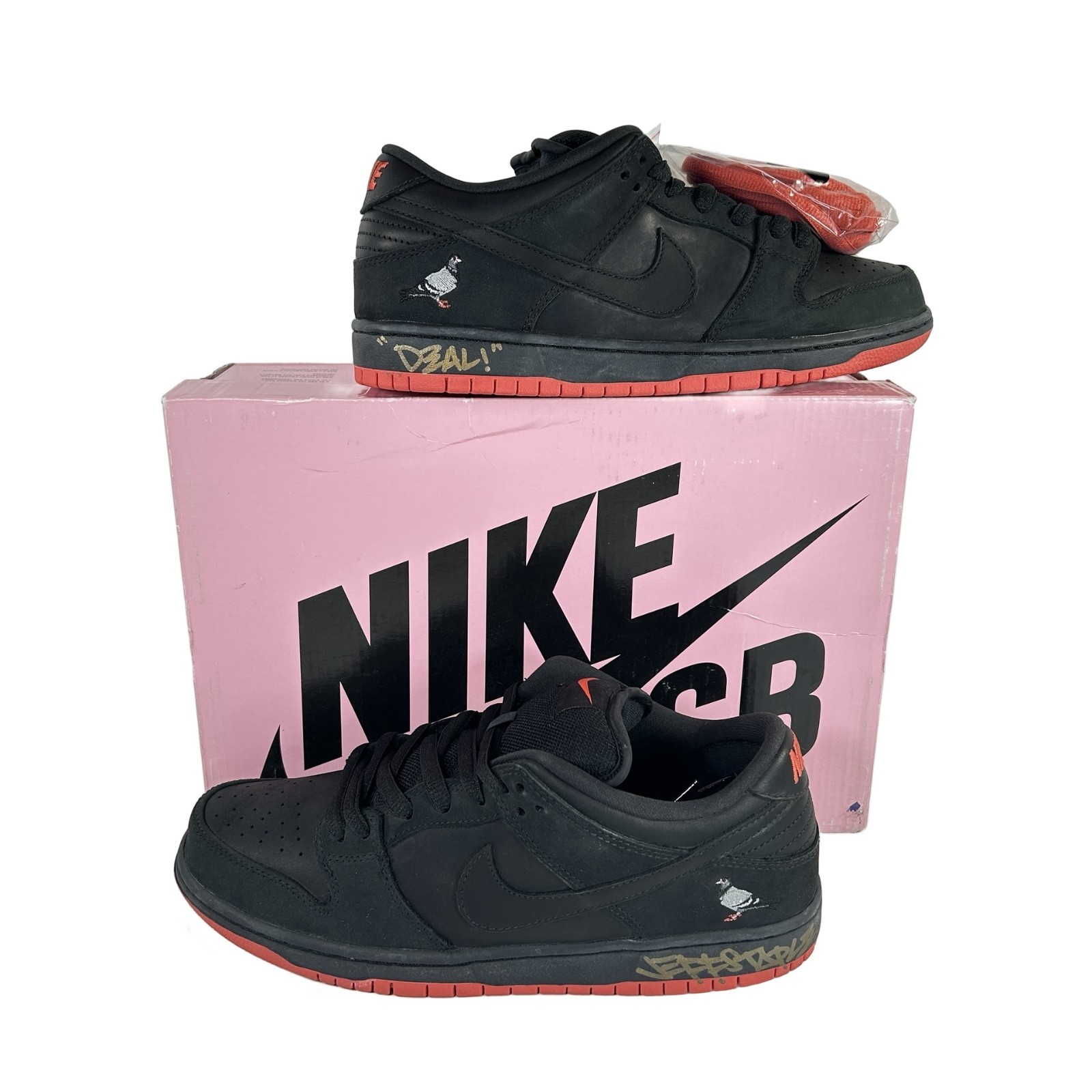 Jeff Staple x Dunk Low Pro SB Black Pigeon SIGNATURE - Size 9.5