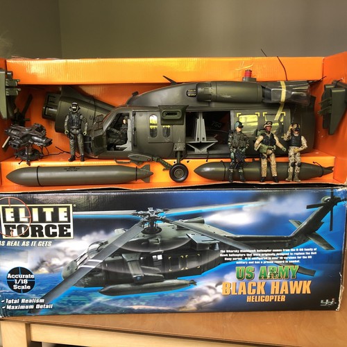 Elite Force BBi 1/18 Blackhawk Helicopter +3 Navy Seals 2 pilots