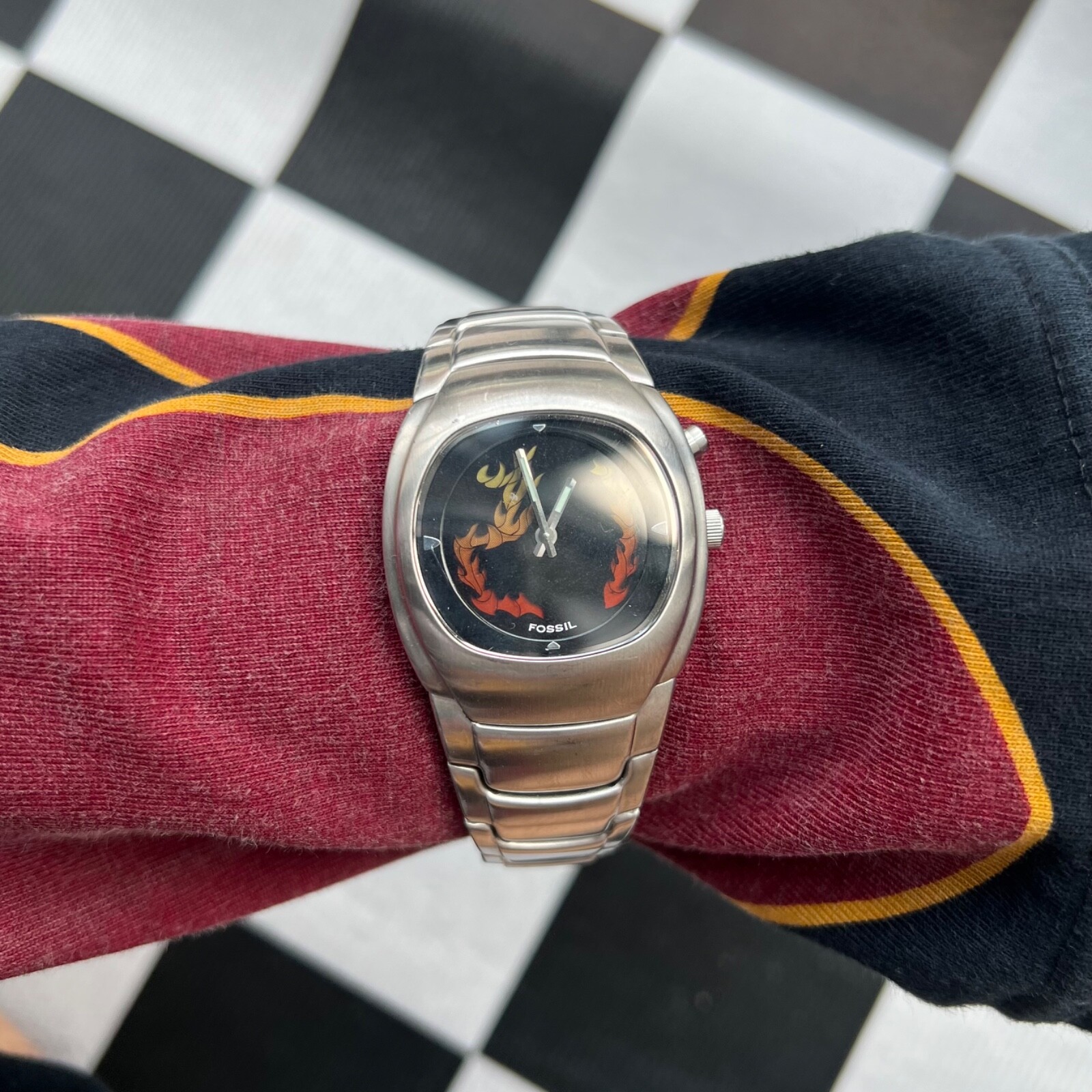 fossil Big tic Flamer number JR-8500, digatal mens | eBay