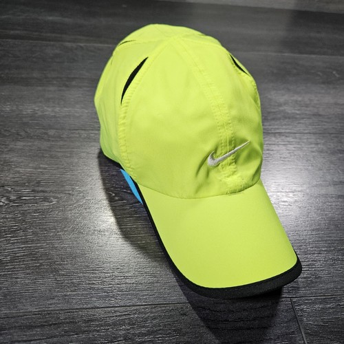 NIKE FeatherLight Cap Hat Dri Fit Running Tennis 595510 Volt Neon