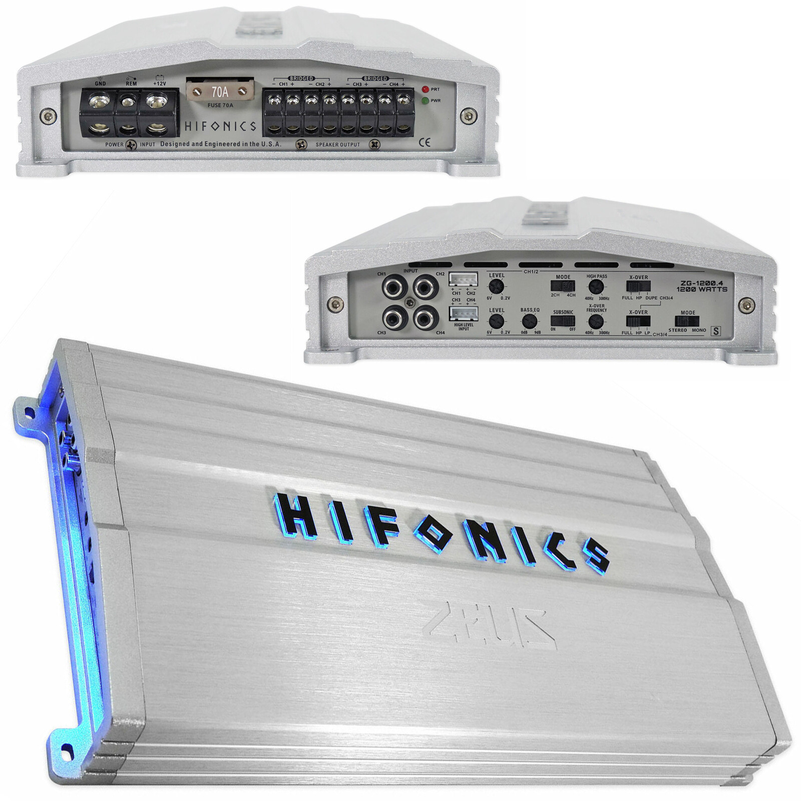 Hifonics ZG-1200.4 1200 Watts ZEUS Gamma 4 Channels Car Audio