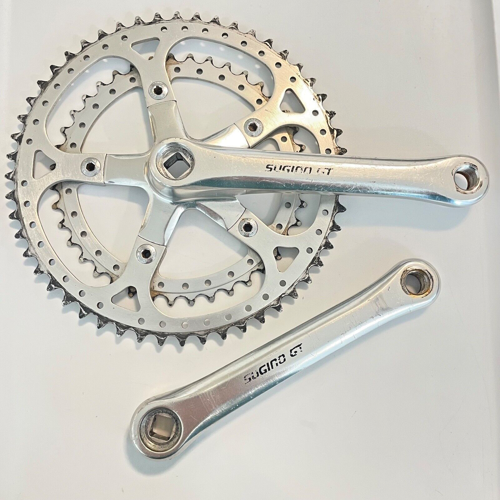 Sugino GT Crank Set Chrome Old School BMX 170 mm Double 110 BCD