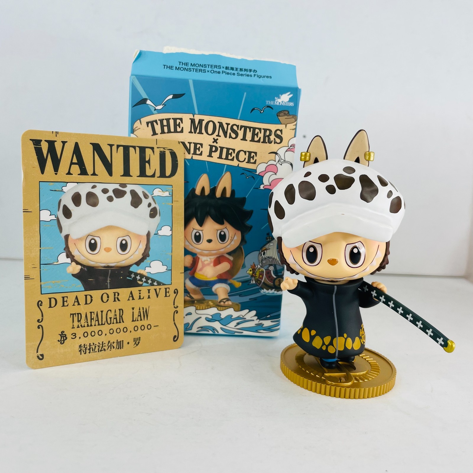 POP MART Labubu The Monsters x One Piece TRAFALGAR LAW Figure Toy