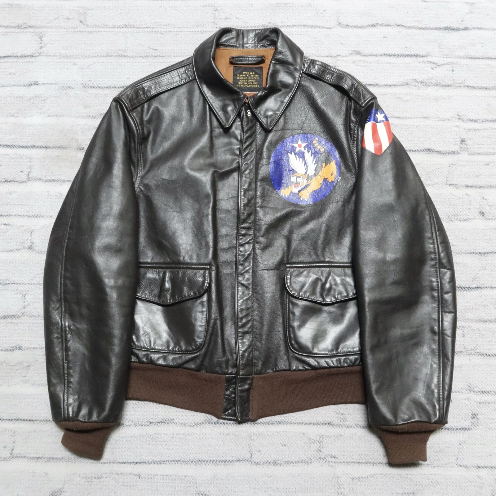 Vintage USAAF Type A-2 Korea War POW Leather Jacket by Avirex Rare