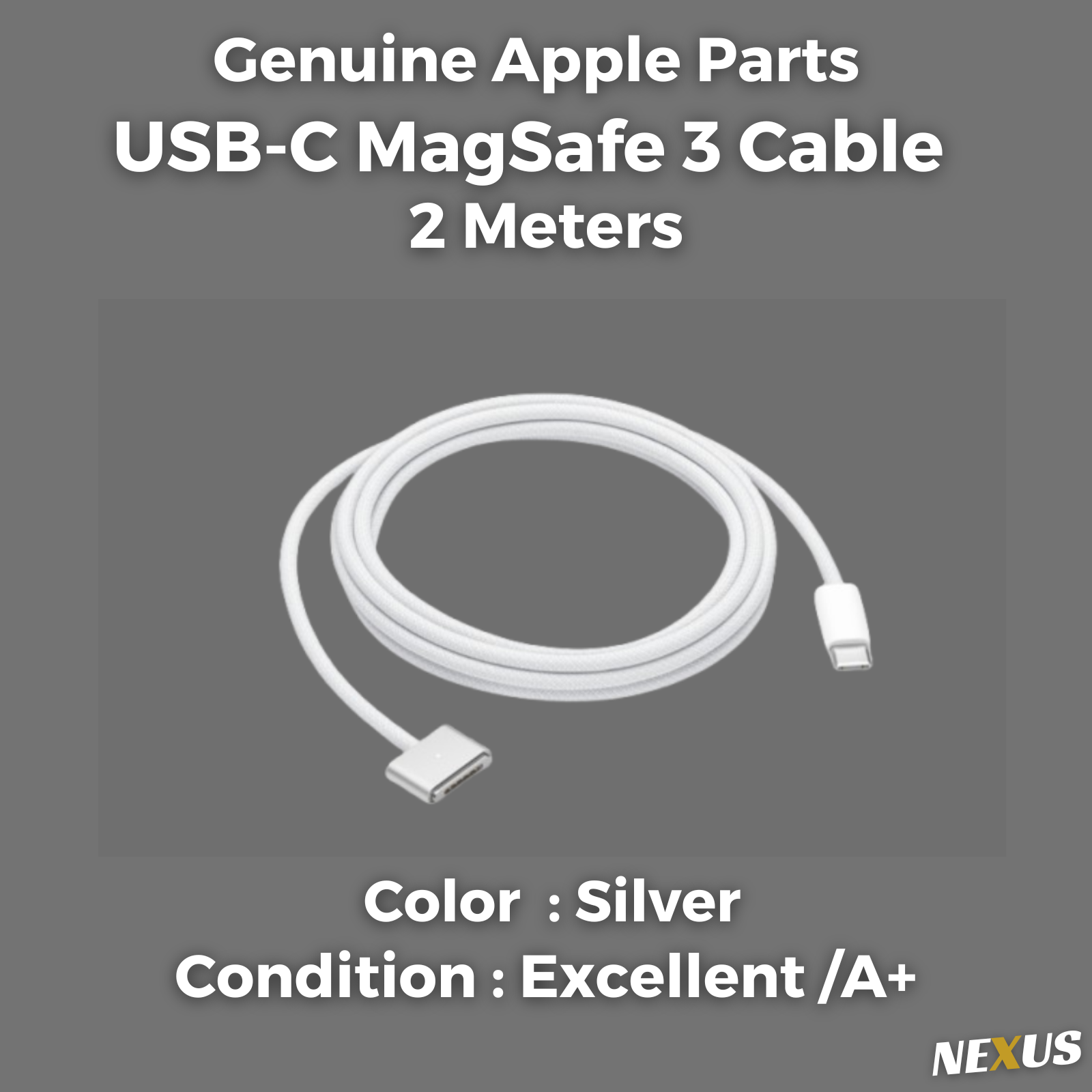 Apple MagSafe 3 to USB-C Cable 2m Silver Genuine OEM | eBay