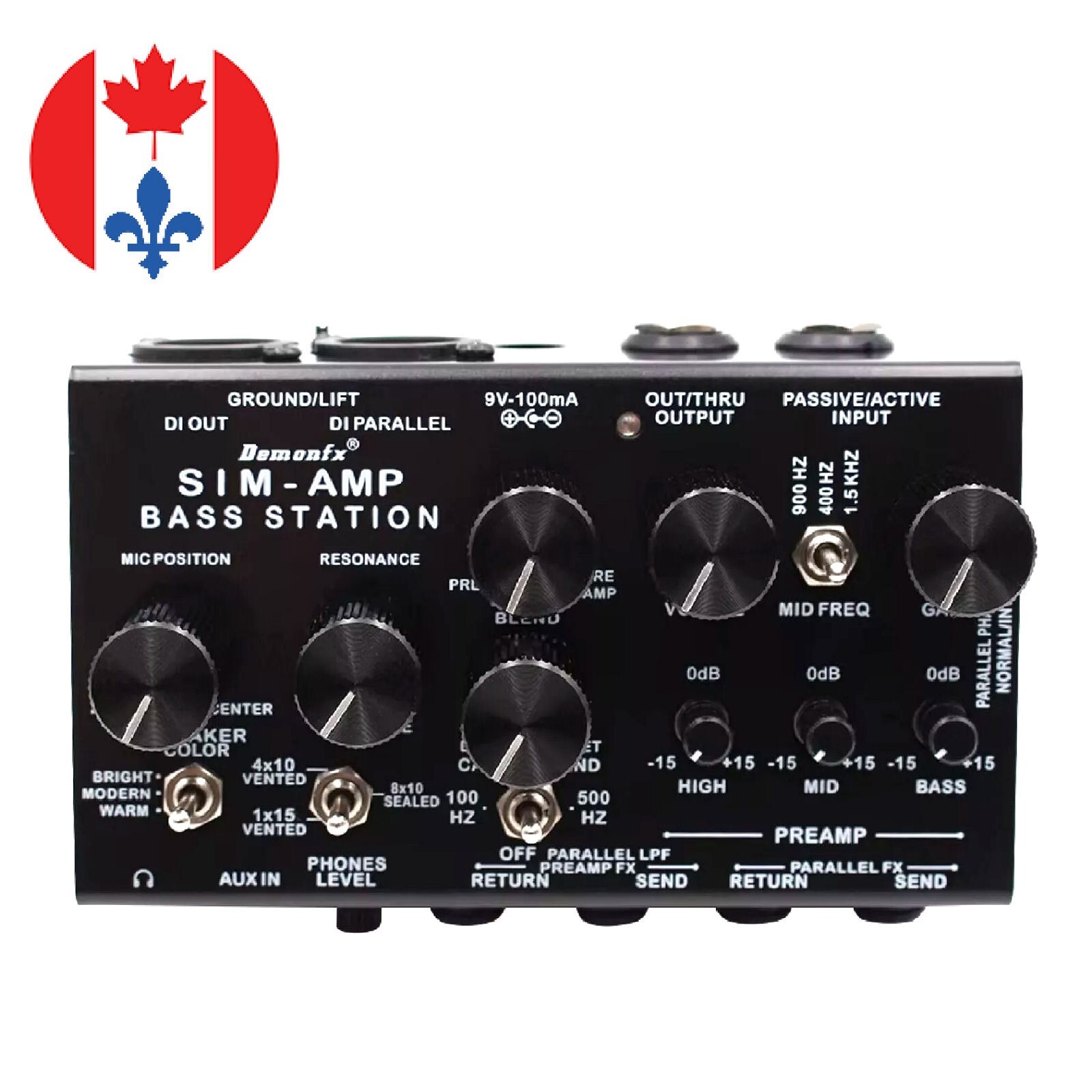 Demonfx SIM-AMP Simplifier Bass Station Preamp Simulator Power Amp