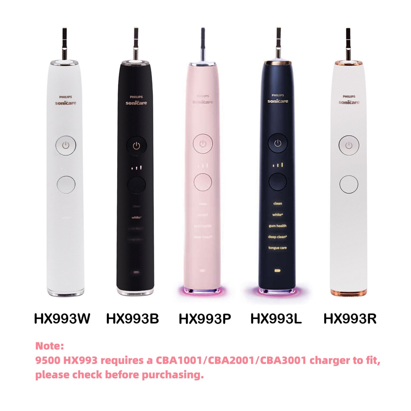 NEW Philips Sonicare DiamondClean Toothbrush Handle HX993W/B/P/R/S