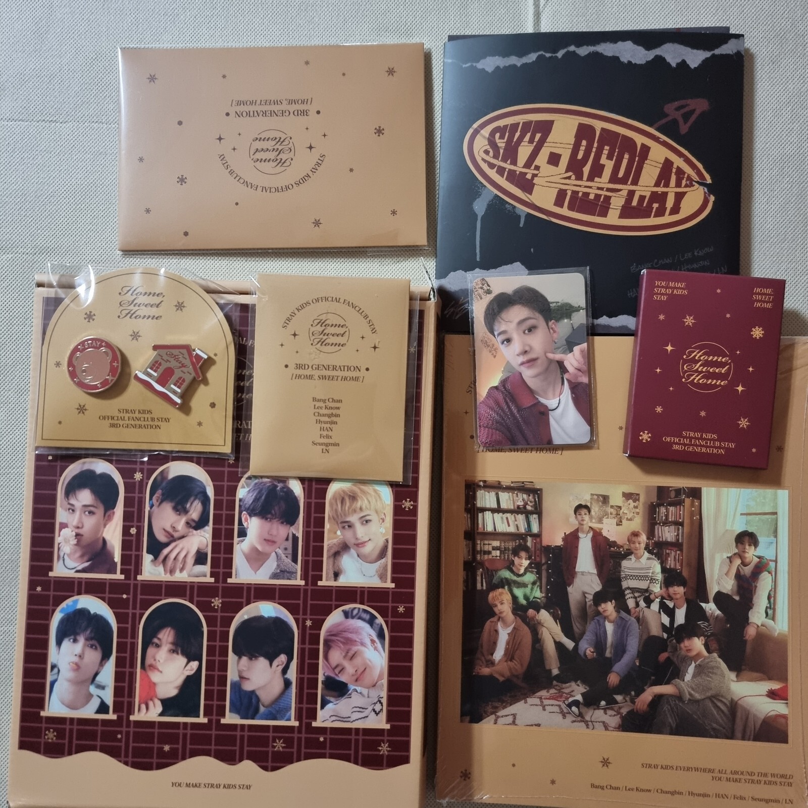 Stray Kids 3RD OFFICIAL FAN CLUB MEMBERSHIP KIT STAY HOME SWEET