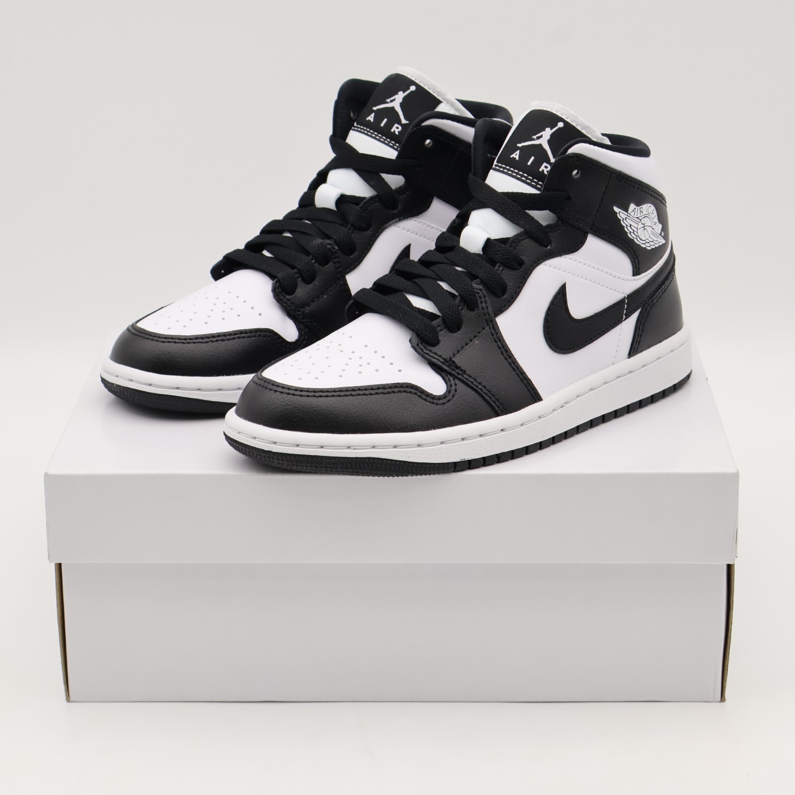DV0991-101 Nike Air Jordan 1 Mid Black White Panda (Women's) | eBay